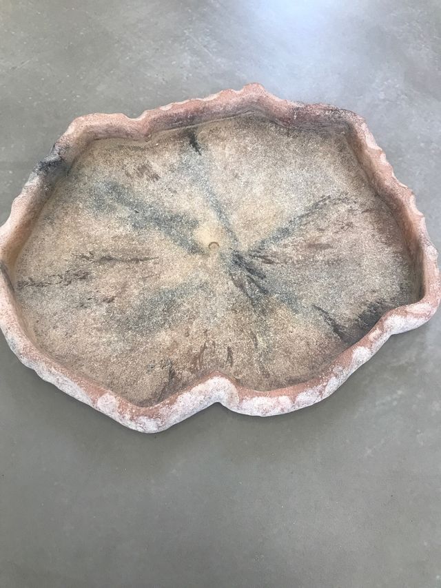 Comedero piedra natural para reptiles.