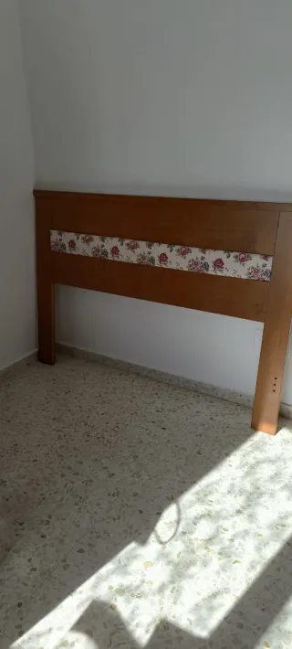 Cabecero de cama 150cm madera y tela
