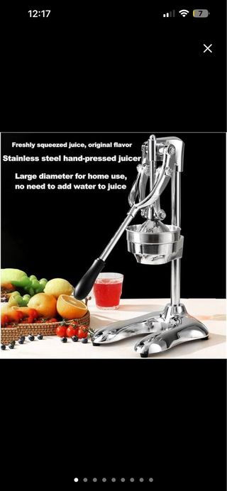 Exprimidor de cítricos manual de acero