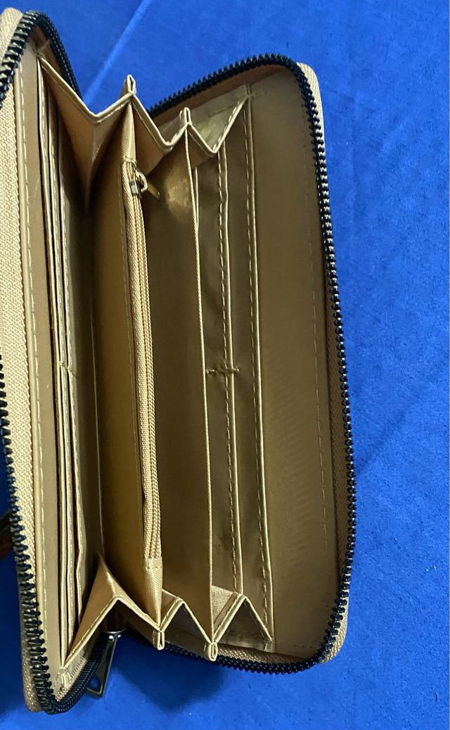 Portafoglio etnico multicolor con zip