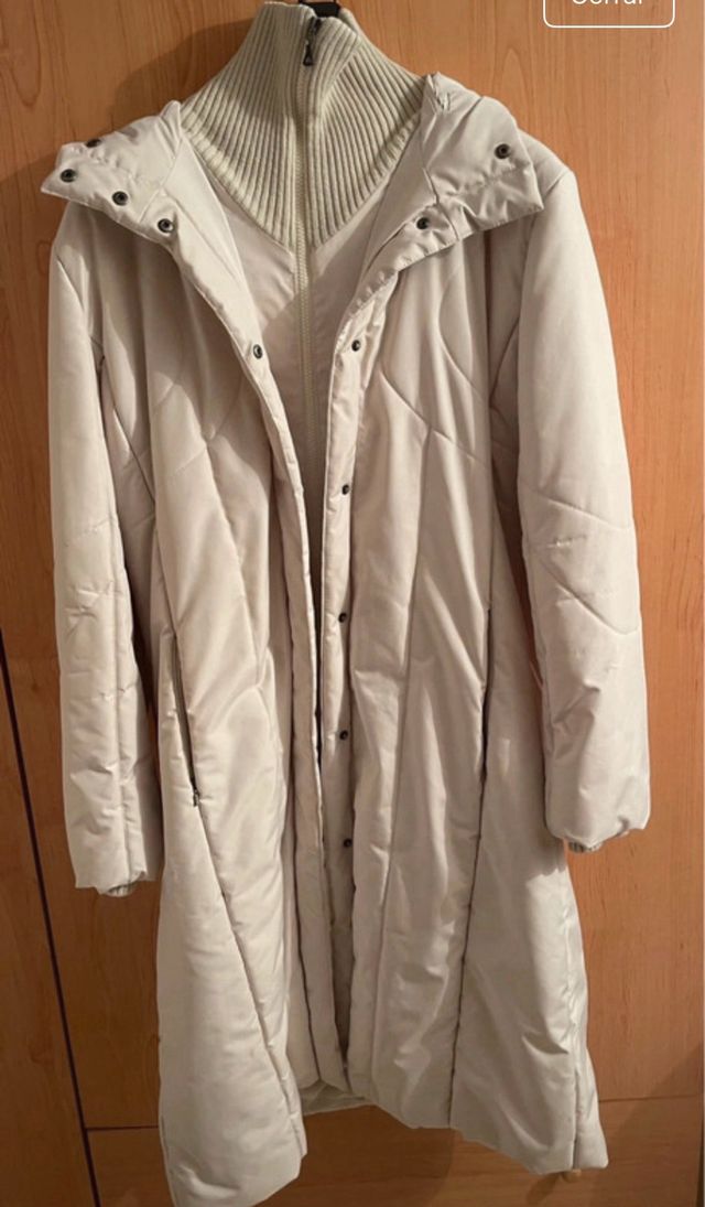 Abrigo Mango Crema Talla XL