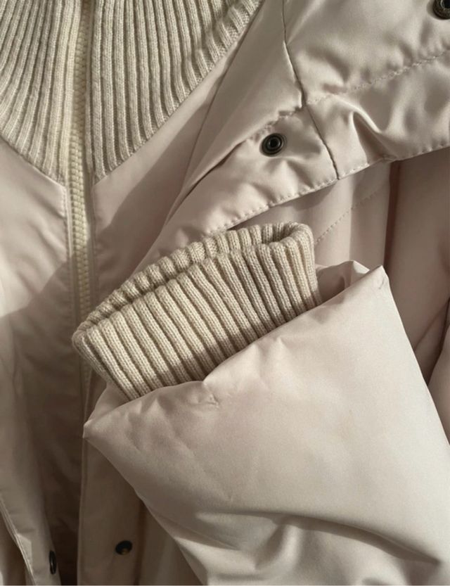 Abrigo Mango Crema Talla XL