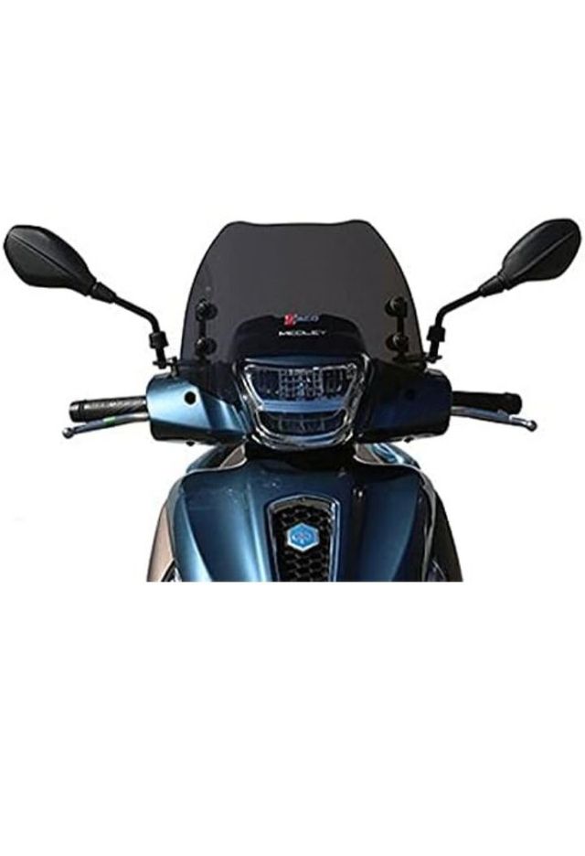 Faco - Parabrisas ahumado oscuro para Piaggio