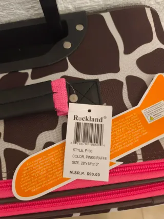 Conjunto 3 maletas NUEVAS estampado jirafa fucsia