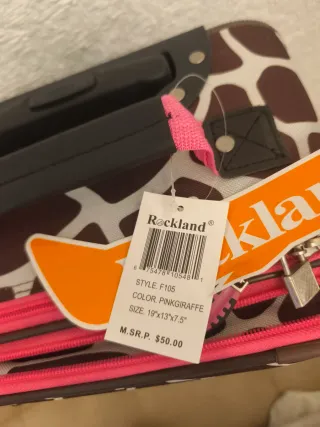 Conjunto 3 maletas NUEVAS estampado jirafa fucsia