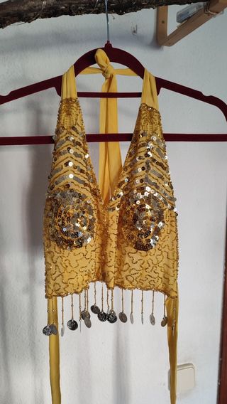 Top Danza Vientre Lentejuelas