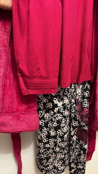 Pijama mujer 3 piezas bata y pantalón y camiseta