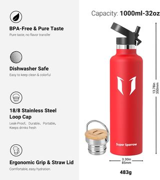 Super Sparrow Botella Agua Acero Inox 1L