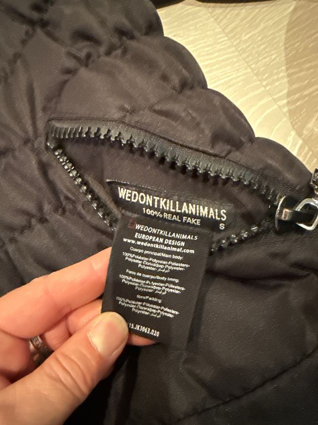 Chaquetón negro reversible mujer