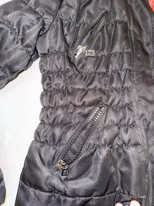 Chaquetón negro reversible mujer