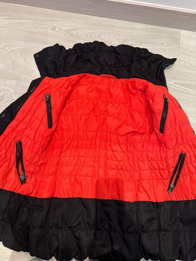 Chaquetón negro reversible mujer