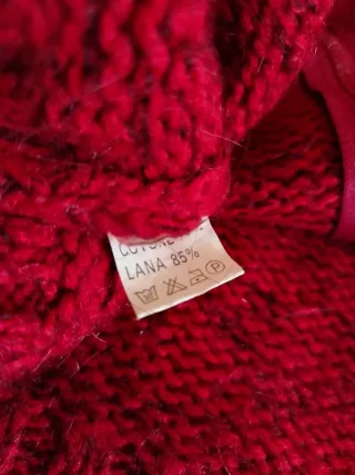 Cardigan con cappuccio in lana e cotone