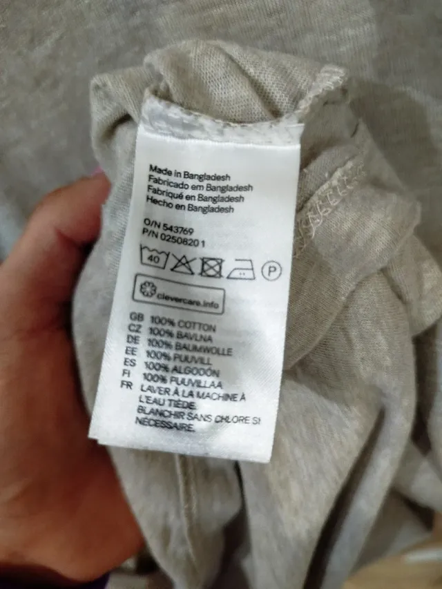 Maglia H&M manica lunga con bottoni beige L Uomo