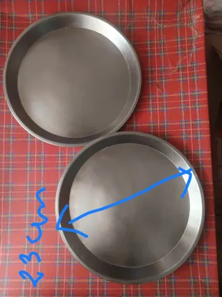 2 Bandejas Acero Inoxidable Pizza