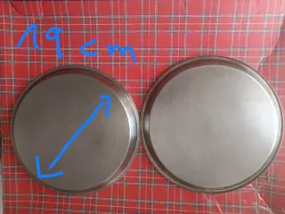 2 Bandejas Acero Inoxidable Pizza