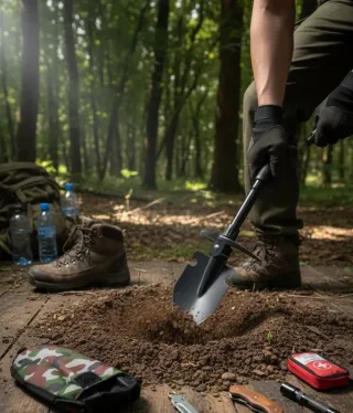 Mini pala multiusos supervivencia