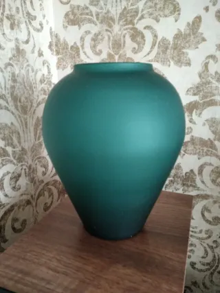 Jarrón verde azulado