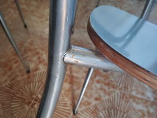 Set 4 sedie formica azzurra vintage anni 70/80