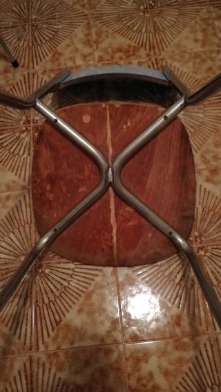 Set 4 sedie formica azzurra vintage anni 70/80