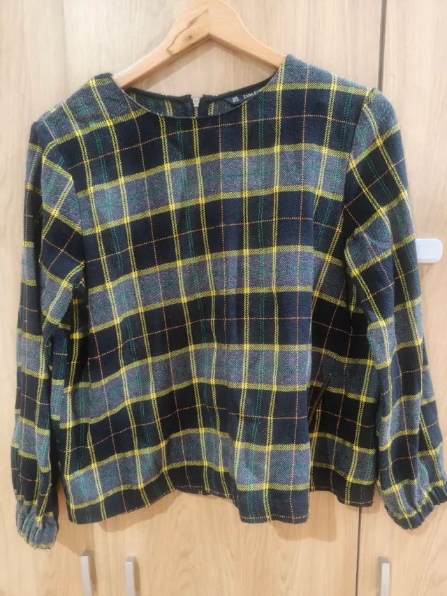 Camiseta Zara cuadros talla XL
