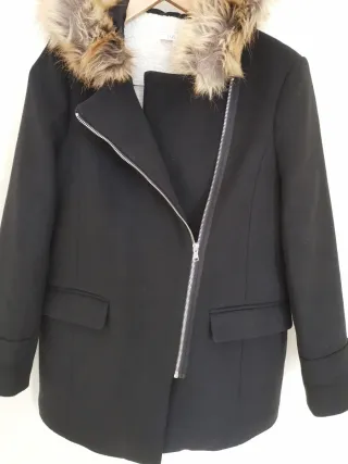 Chaquetón Unit negro con capucha Talla S