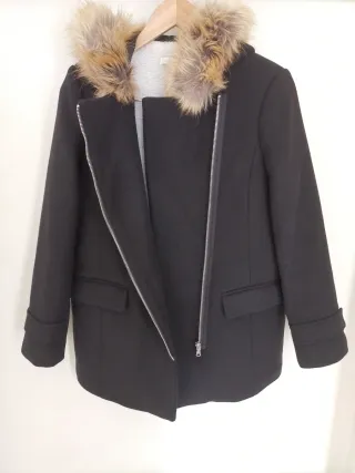 Chaquetón Unit negro con capucha Talla S