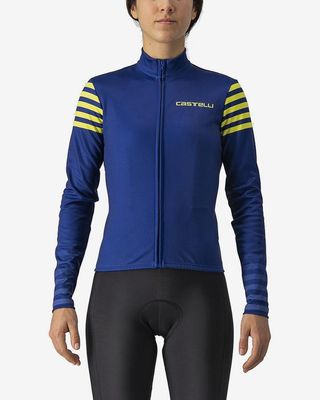 Maillot Castelli Atunno manga larga azul mujer