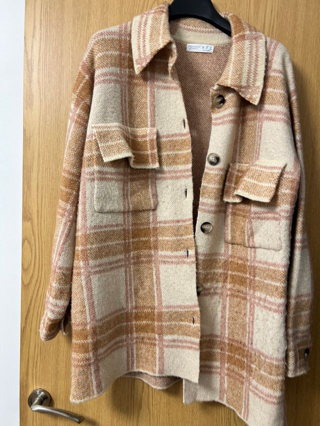 Cárdigan oversize cuadros Primark Talla S
