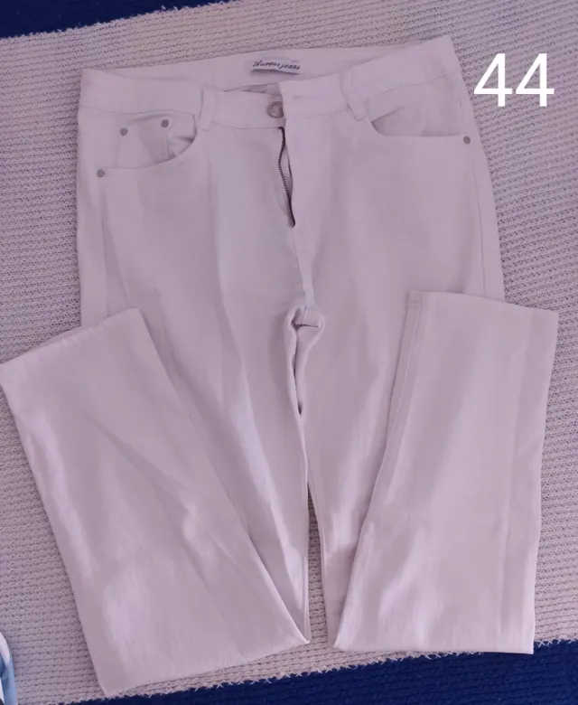 Pantalón Aureus Jeans Mujer Talla 44 Blanco