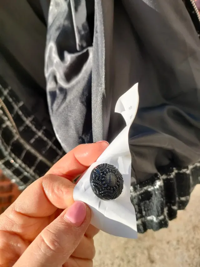 Giacca PIECES donna fantasia scozzese nera M