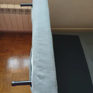 Sofá cama auxiliar gris tela