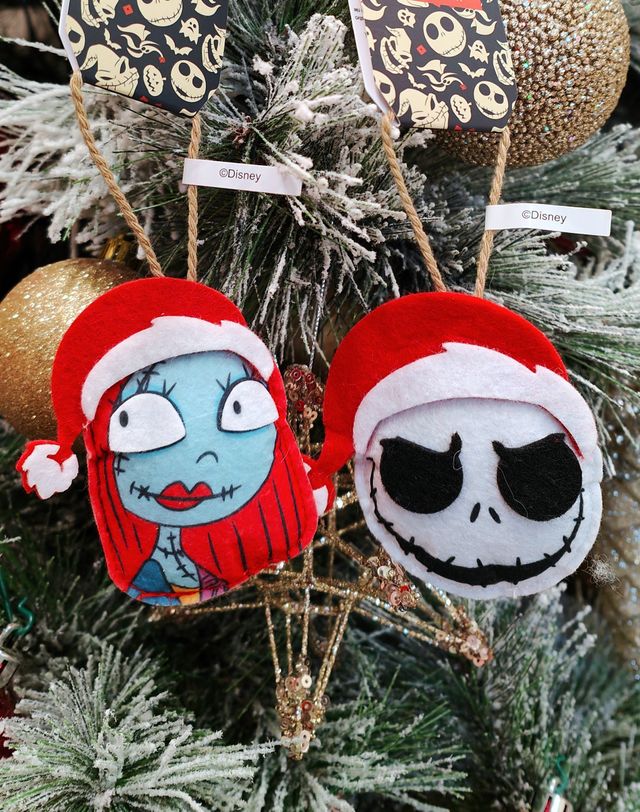Pack Jack y Sally Adornos Árbol Navidad Disney