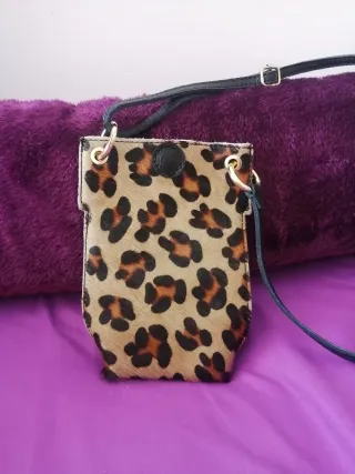 Bolso bandolera de piel auténtica nuevo