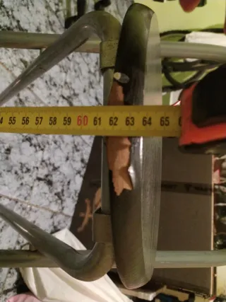 Banqueta / taburete plegable gris y negra