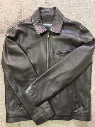 Chaqueta Cuero 100% Springfield Negra Talla S-M