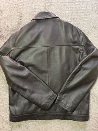 Chaqueta Cuero 100% Springfield Negra Talla S-M