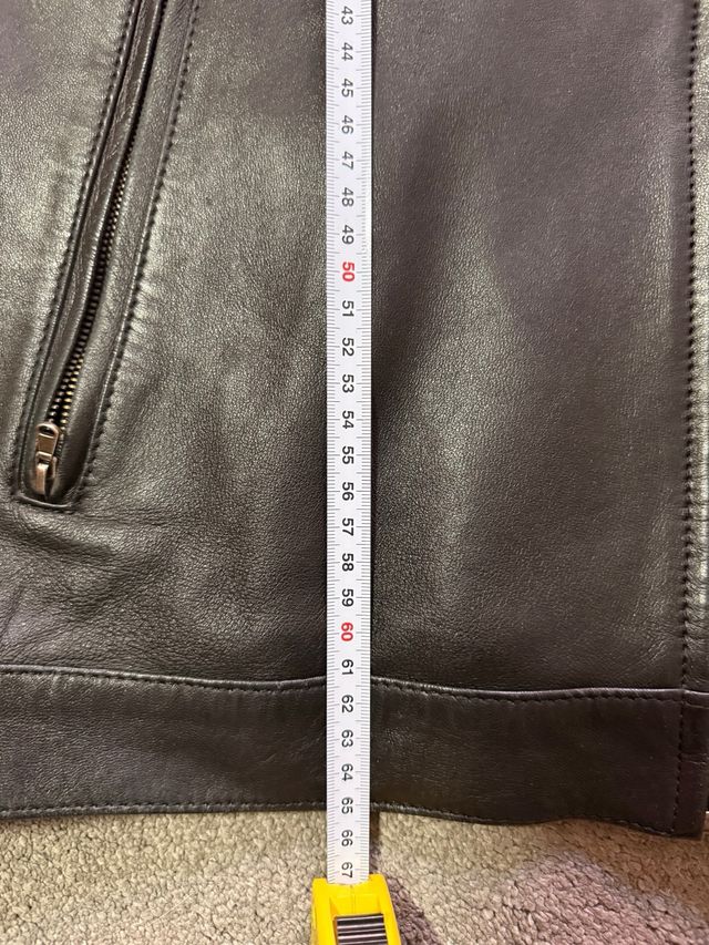 Chaqueta Cuero 100% Springfield Negra Talla S-M