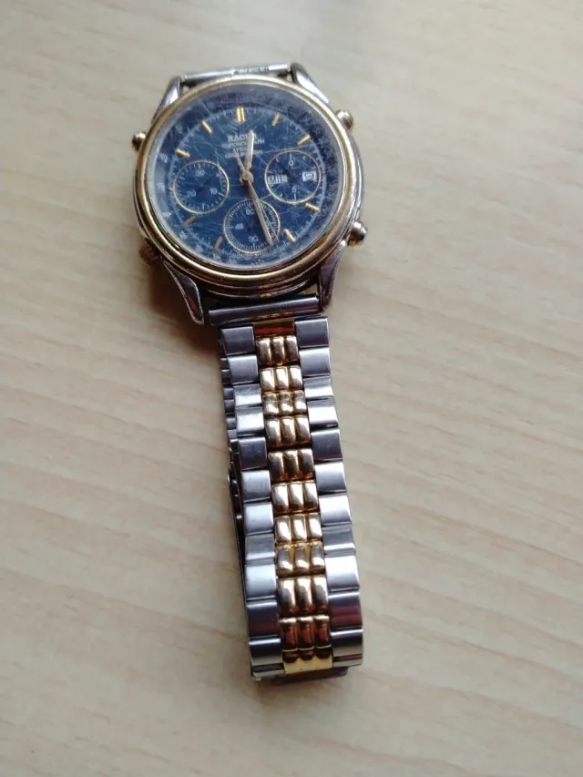 Reloj Racer Cronógrafo Azul y Dorado