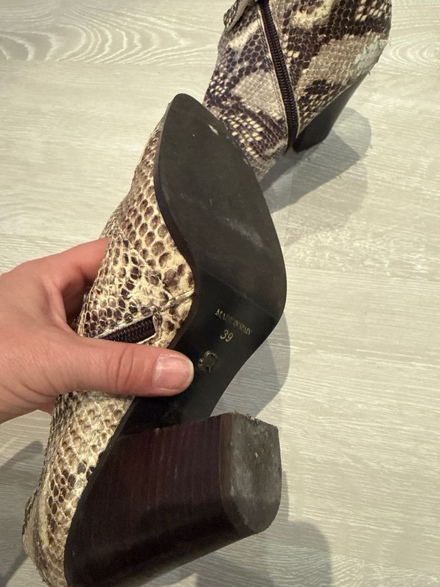 Botines piel Equitare beige/marrón