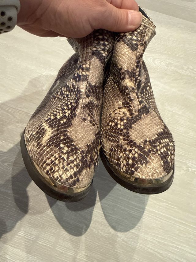 Botines piel Equitare beige/marrón