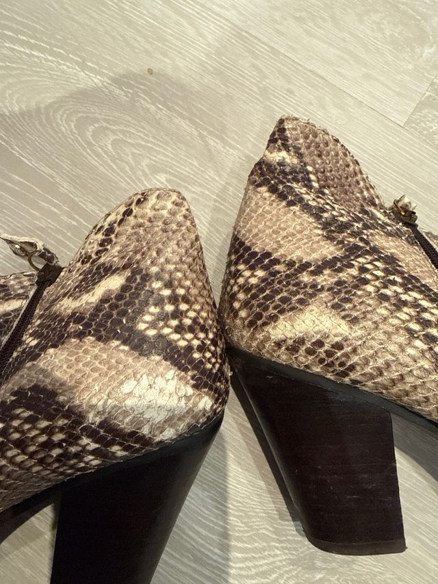 Botines piel Equitare beige/marrón