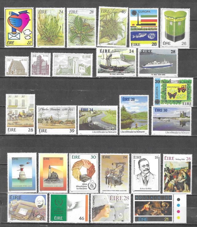 Sellos Irlanda 1986