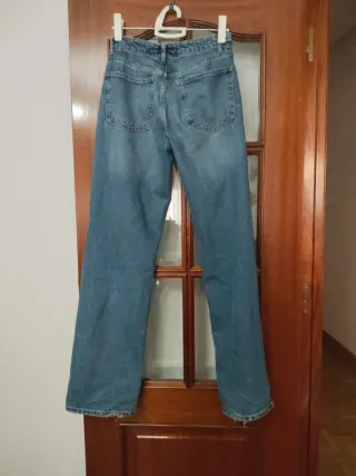 Pantalón vaquero ancho azul