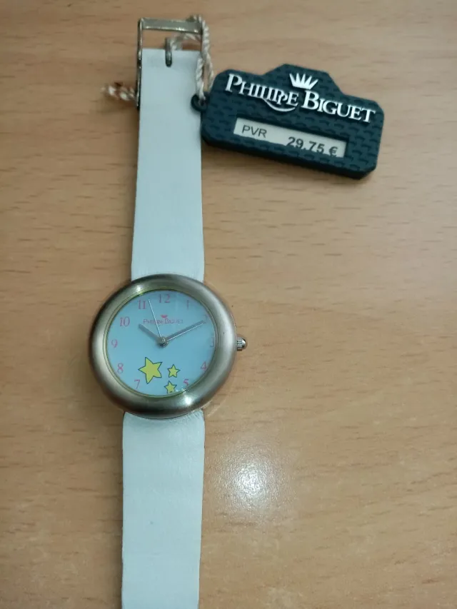 Reloj Philippe Biguet Mujer Cuarzo Blanco/Dorado