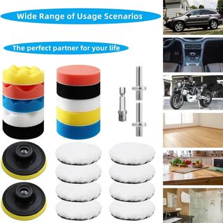 Kit 23 Esponjas Pulir Coche Detallado