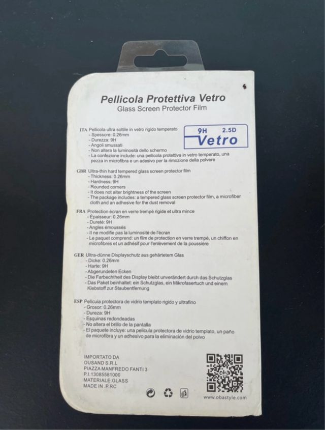 Vetro Temperato Oba Style per Samsung S6