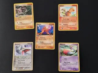 Lotto 5 carte Pokémon rare vecchie