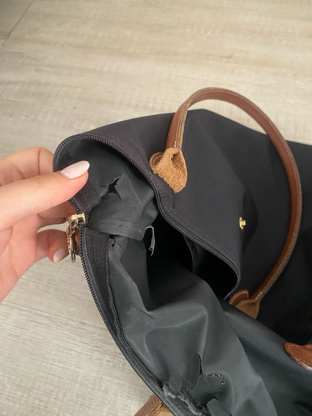 Bolsa Longchamp Negra y Marrón