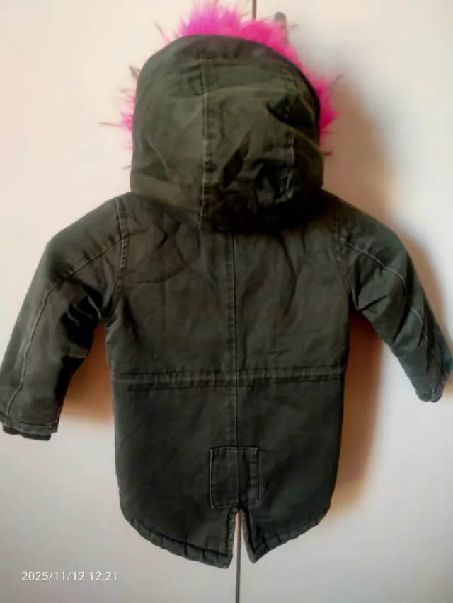 Chaqueta niña capucha rosa talla 3-4 años