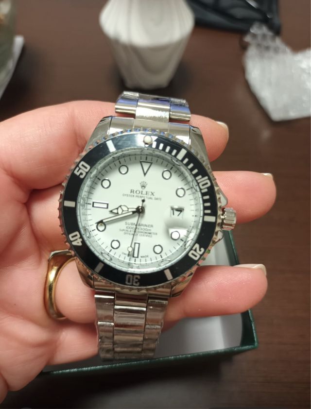 Reloj  Acero Esfera Blanca submarine blanco